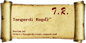 Tengerdi Regő névjegykártya